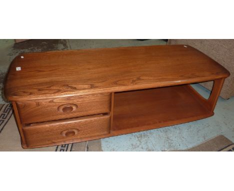 Medium elm ercol 2 tier coffee table