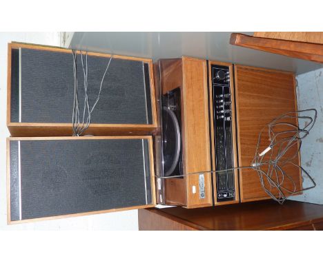 Pye Cambridge record player with speakers (a/f)