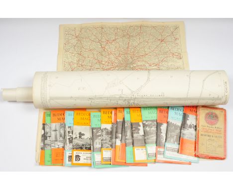 Geographical Maps regarding Bedford, Luton and the General area - To include&nbsp; Ordnance Survey map 147 from 1946 on cloth