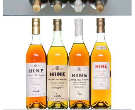 1962 Hine Grand Champagne Cognac 1x70cl   1973 Hine Grand Champagne Cognac   1x70cl   1983 Hine Grand Champagne Cognac   1x70