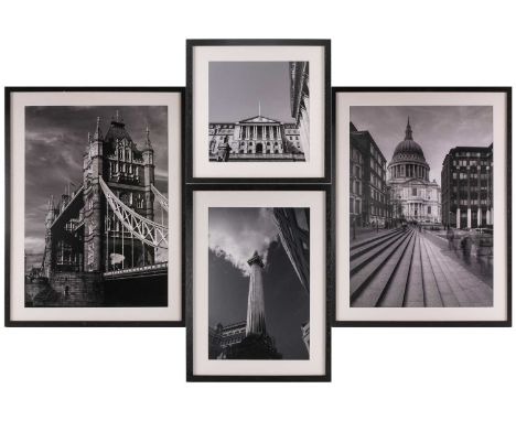 Steve Mayes, Tower Bridge, London, and St Paul's Cathedral, London, photographic prints, a pair, 49 cm x 69 cm, another photg