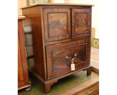A George III mahogany commode W.62cm