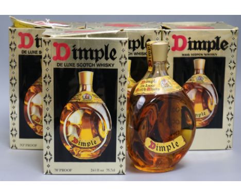 Four boxed bottles of Haig Dimple scotch whisky