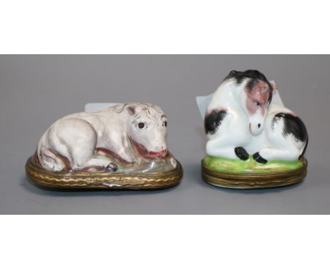 Two enamel bonbonniere