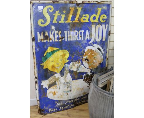 A Stillade 1950's original enamel advertising sign 126.5 x 91cm