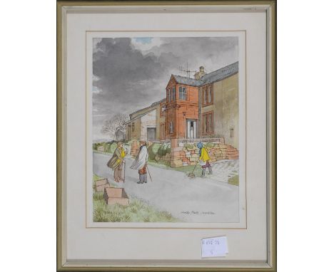 ARMSTRONG (IONICUS),&nbsp; FL 20TH CENTURY -&nbsp; MOLLINGTON, CHESHIRE, SIGNED WATERCOLOUR, 25 X 32CM AND FOUR VARIOUS OTHER