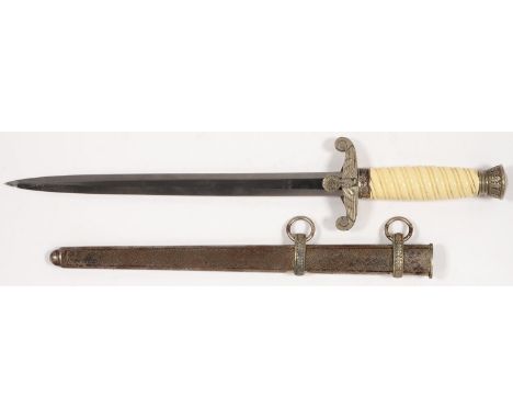 A GERMAN, THIRD REICH, ARMY DAGGER AND SHEATH, BLADE 26CM The sun signed blade in good condition, sharp and probably resharpe