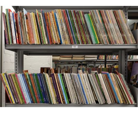 BRITISH RAILWAYS. FIVE SHELVES OF BOOKS AND MAGAZINES, SUBJECTS INCLUDING REGIONAL AND LOCAL RAILWAY HISTORIES, LOCOMOTIVE BU