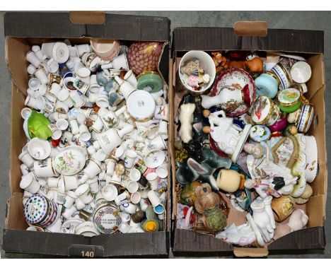 MISCELLANEOUS SMALL ORNAMENTAL CERAMICS, TO INCLUDE CREMELLS ENAMEL BOXES, ETC As a lot in good condition