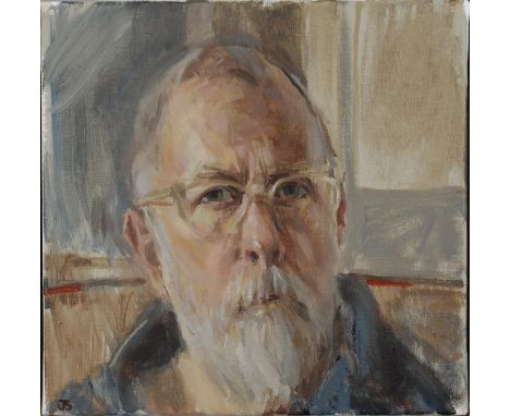 JACK STEPHENSON, 20TH CENTURY - HEAD OF A GENTLEMAN; PORTRAIT OF A MAN, HEAD AND SHOULDERS, TWO, BOTH SIGNED WITH INITIALS, O