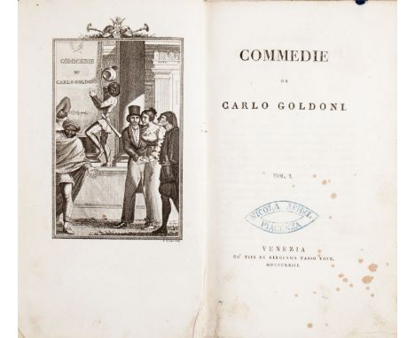 NO RESERVE Goldoni Carlo. Commedie. Vol. I [-XLV] (mancanti i vv. XXXV, XXXVI). Venezia: co' tipi di Girolamo Tasso Edit., 18