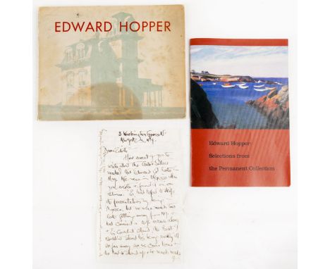 NO RESERVE Hopper Edward. Edward Hopper. Restrospective Exhibition. Text by Lloyd Goodrich. New York: 1950.In-8° oblungo (mm 