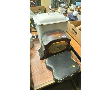 Bread bin, mantle clock etc.