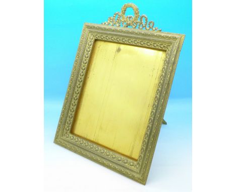An early 20th Century gilt bronze photograph frame, width 18cm