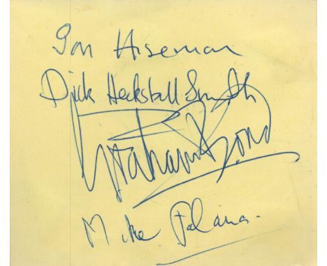 The Graham Bond Organisation multi signed 5x4 inches album page signatures includes Graham Bond, John Hiseman, Dick Heckstall