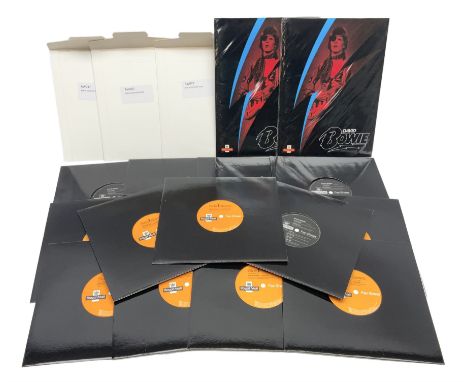 Fifteen Royal Mail David Bowie Fan Sheet presentation sets, housed in presentation wallets in the form of vinyl records, toge