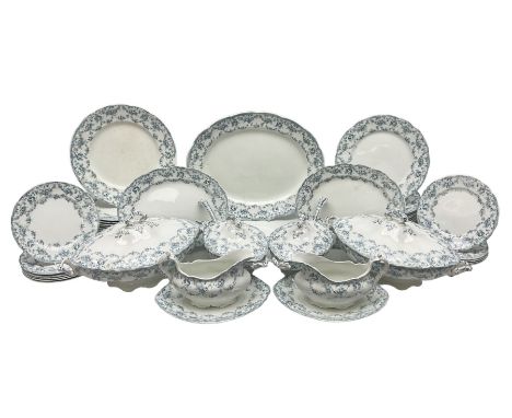 Late 19th/early 20th century Bishop &amp; Stonier Torbay pattern dinner service, comprising Eleven dinner plates, 12 tea plat