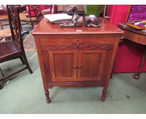 A mahogany gramophone cabinet, no gramophone