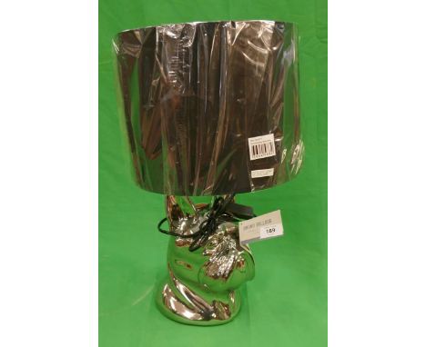 Bruno the Bulldog chrome table lamp as new 