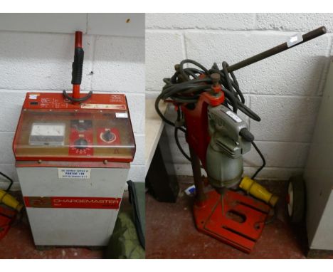 Wolf pillar drill together with&nbsp;Crypton car battery charger/starter 