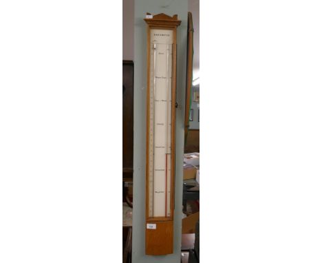Oak cased barometer 