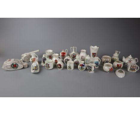 Collection of crested wear to include W H Goss and Carltonware etc 