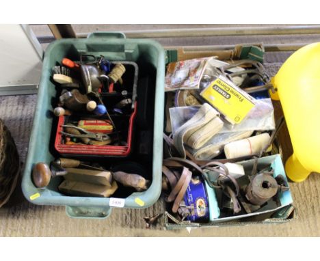 Two boxes of various tools