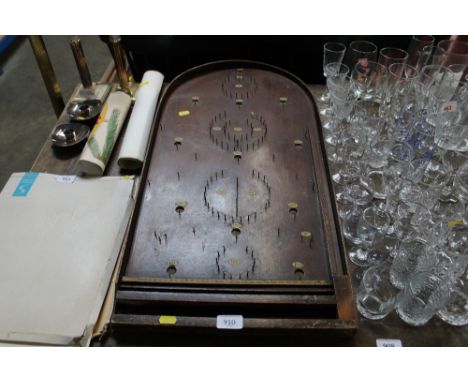 A bagatelle board 