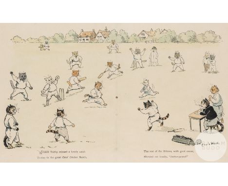 Five cricketing prints,&nbsp;
comprising Vanity Fair Spy "Yorkshire", August 20th 1903, mounted, glazed and framed, 50 x 32cm