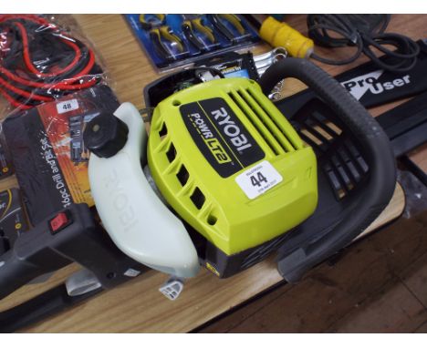A Ryobi petrol engine hedge trimmer
