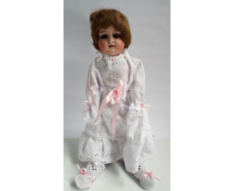 German bisque head fabric bodied doll.  Head numbered 370