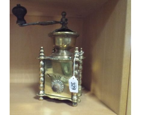 Late 19th Century brass coffee grinder 