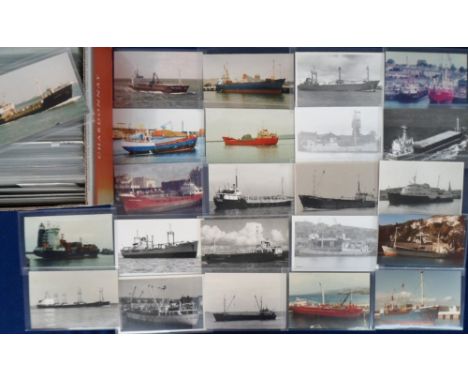 Transportation, Shipping, photographs, 350+ postcard sized images of Danish ships all listed alphabetically A to K by company