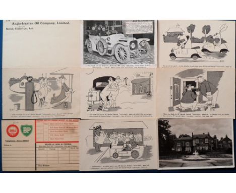 Postcards, Advertising, a mixed collection of 17 British Petroleum, BP and Shell-Mex advertising cards. Includes RPs of Shell