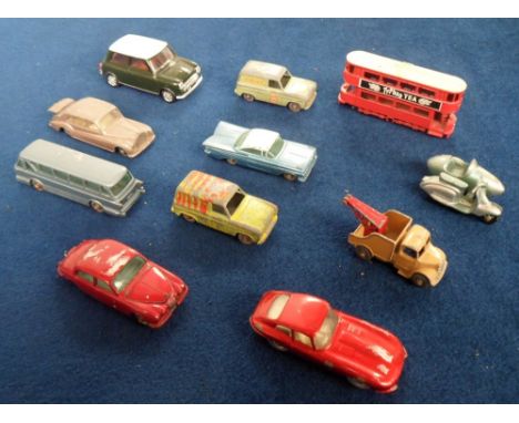 Collectables, Diecast Model Cars, 11 vehicles to comprise 9 Lesney, (Chevrolet Impala, Jaguar 3.4, E Type Jaguar, Lambretta a