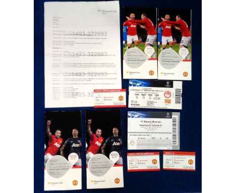 Football, Manchester United, Champions League 2013/14, Olympiacos v Manchester United 25 Feb 2014, match ticket, coach ticket