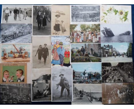 Postcards, a mixed mainly UK topographical and subject mix of approx. 146 cards, with RPs of Stoney Middleton, Wellington Wor