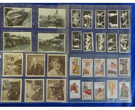 Cigarette cards, various issuers, complete sets x 21 including Ardath Speed Land Sea Air XL, Bocnal Luminous Shadows, Several