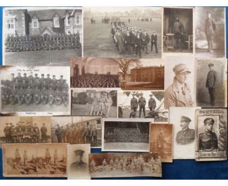 Postcards, Military, a mixed postcard and photograph selection of approx. 69 items with 20 cards and photos of soldiers in un