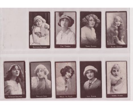 Cigarette cards, R J Hill Actresses Chocolate Tinted version, (18/20, missing Bedells, Worth) (fair/gd)