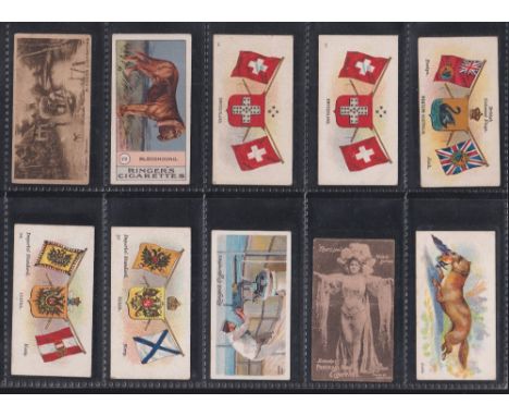 Cigarette cards, Mixed selection of 68 cards, many scarcer and unusual types noted including Fraenkel Music Hall Artistes (li