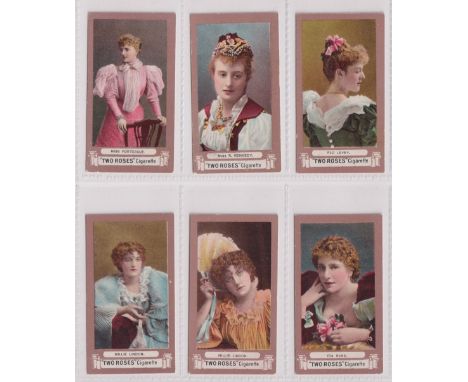 Cigarette cards, Jas. Biggs, Actresses, FROGA 'A', (Brand in black), 6 cards, Miss Fortescue (Short hair), Miss R. Kennedy, F