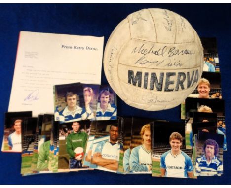 Football autographs, Reading FC, a Minerva football with several signatures inc. Martin Hicks, Steve Wood, Stuart Beavon, Pat