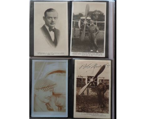 Postcards, Aviation, a good collection of 24 cards of the pilot B.C Hucks in modern album, remembered as the first pilot to p