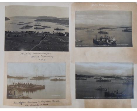 Transportation, Naval and Shipping, an early 20thC scrap album belonging to George William Bowyer, White Star Pilot, containi