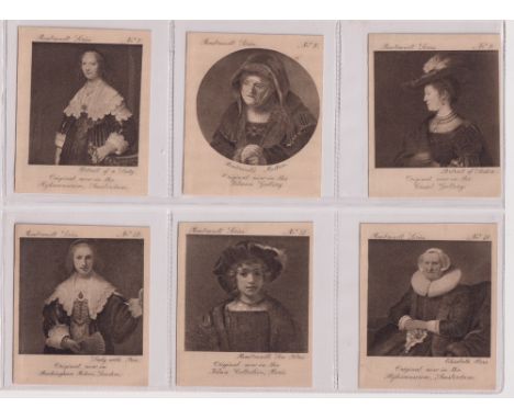 Cigarette cards, Ardath, Rembrandt Series (Spendo Cigarettes), Dutch issue, 'L' size (set, 40 cards) (some with paper adhesio