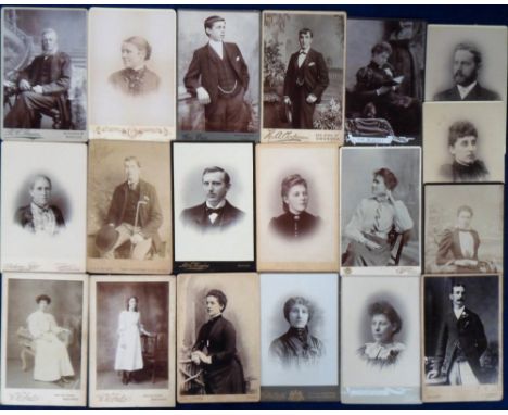 Ephemera, Photographs, Cabinet Cards, approx. 100 portrait cards from UK photographers in towns with names from R to Y, to in