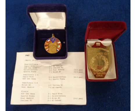 Football collectables, World Cup 1966 a boxed gold coloured metal pendant in presentation case, sold with an engraved circula