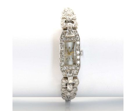A ladies' Art Deco set mechanical cocktail watch, by White Star,possibly retailed by E. Whistler &amp; Co. 11 The Strand, WC.
