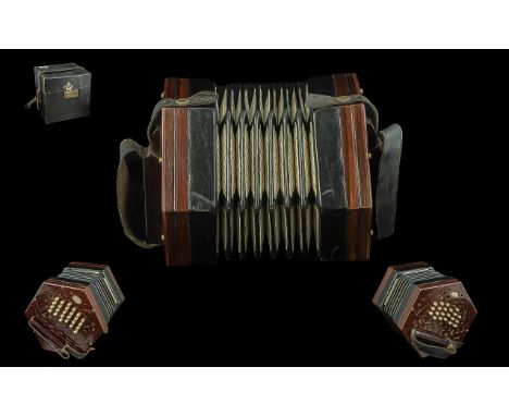 Lachenal &amp; Co London 47 Button Concertina - Serial No 4365 with Original Box. All aspects of Condition Excellent. Please 